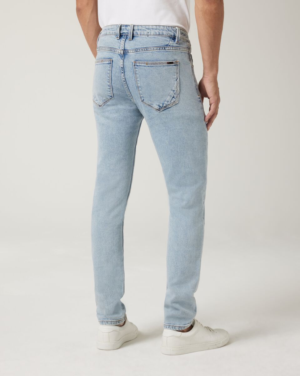 Slim Stretch 5 Pocket Denim Jeans, Light Wash, hi-res